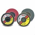 Cgw Abrasives Mini Premium Quick-Change Regular Turn-On Coated Abrasive Flap Disc, 2 in Dia, 80 Grit, Fine Grade,  30025